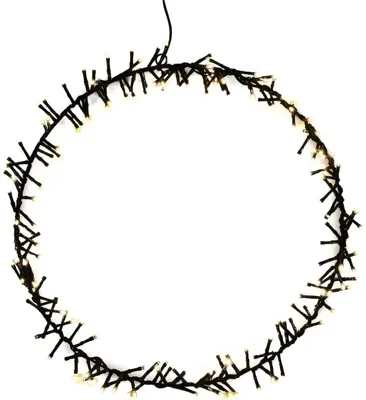 Kerstverlichting LED ring cluster 96 lampjes Ø 30cm, gouden gloed