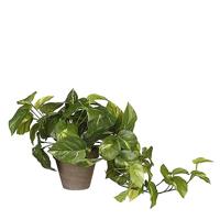 Mica Decorations kunst hangplant pothos 44cm groen - thumbnail