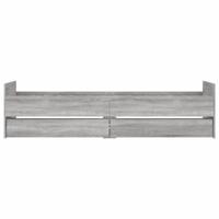Bedframe met lades grijs sonoma eikenkleurig 90x190 cm - thumbnail