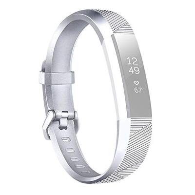 Fitbit Alta Siliconen bandje - Maat: Large - Zilver