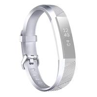 Fitbit Alta Siliconen bandje - Maat: Large - Zilver - thumbnail