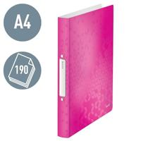 Leitz WOW ringmap, uit PP, ft A4, roze - thumbnail