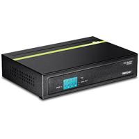 TRENDnet TPE-S50 6-Port Fast Ethernet PoE + -switch, 4 x Fast Ethernet PoE + poorten, 2 x Fast Ethernet-poorten, 60 W PoE Budget, Ethernet-netwerkschakelaar, metaal, zwart - thumbnail