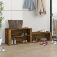 VidaXL Schoenenkast 150x35x45 cm bewerkt hout gerookt eikenkleurig - thumbnail