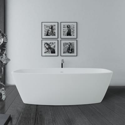 Vrijstaand Bad Crosstone Solid Surface 175x78x55 cm Mat Wit Vrijstaand Bad Crosstone Solid Surface 175x78x55 cm Mat Wit