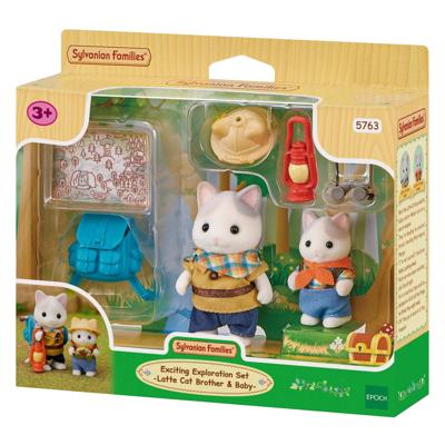 Sylvanian Families 5763 duo avonturies latte kat broer en baby Sylvanian Families 5763 duo avonturies latte kat broer en baby