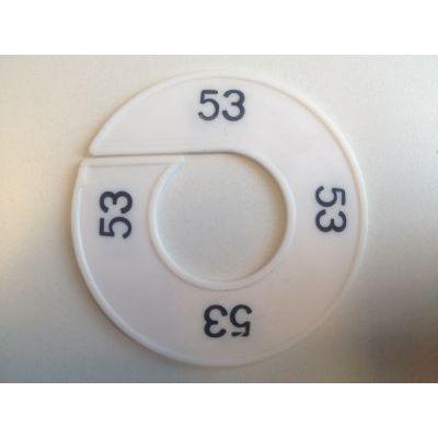 Maatring 9cm wit/zwart 53