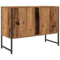 Badkamerkast 80x33x60 cm bewerkt hout oud houtkleurig - thumbnail