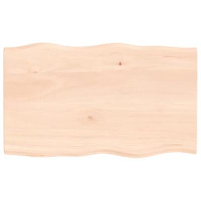 Tafelblad natuurlijke rand 100x60x2 cm massief eikenhout