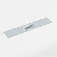 MONDIAZ EDEN Clay solid surface inleg wastafel voor toiletmeubel 110cm. Positie wasbak midden - thumbnail
