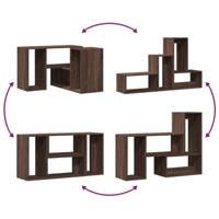 Tv-meubelen 2 st 75x30x50 cm bewerkt hout bruin eikenkleurig - thumbnail