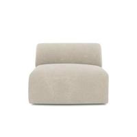Fluwelen fauteuil met beige patroon zonder armleuningen - thumbnail
