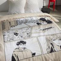 Beddengoedset - TODAY - JAVA - 2 personen - 240x220 cm - Katoen - Manga print - Beige - thumbnail