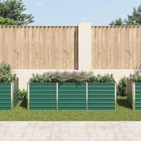 Plantenbak verhoogd 240x80x77 cm gegalvaniseerd staal groen - thumbnail