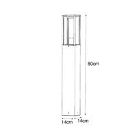 QAZQA Staande buitenlamp zwart met smoke 80 cm IP44 - Charlois - thumbnail
