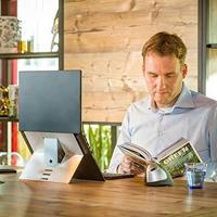 R-Go Tools Compact Toetsenbord AZERTY Wit - thumbnail