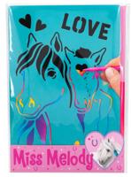Miss Melody krasplaatjes Paarden 24,5 x 16,7 cm papier/karton - thumbnail