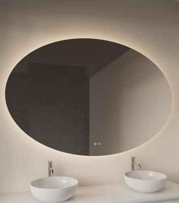 Gliss Badkamerspiegel Oval | met LED Verlichting En Spiegelverwarming | 80x120cm Gliss Badkamerspiegel Oval | met LED Verlichting En Spiegelverwarming | 80x120cm