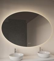 Gliss Badkamerspiegel Oval | met LED Verlichting En Spiegelverwarming | 80x120cm - thumbnail