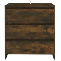 Dressoir 70x41x75 cm bewerkt hout gerookt eikenkleurig - thumbnail