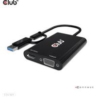 CLUB3D USB Gen1 Type-C/-A to Dual HDMI (4K/30Hz) / VGA (1080/60Hz) - thumbnail