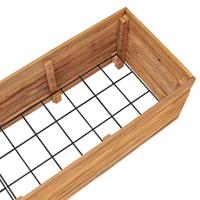 Plantenbak verhoogd 150x40x38 cm gerecycled teakhout en staal - thumbnail