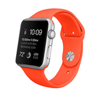 Rubberen sportbandje - Oranje - Geschikt voor Apple Watch 44mm / 45mm / 46mm / 49mm - thumbnail