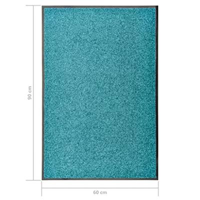 Deurmat wasbaar 60x90 cm cyaan - thumbnail