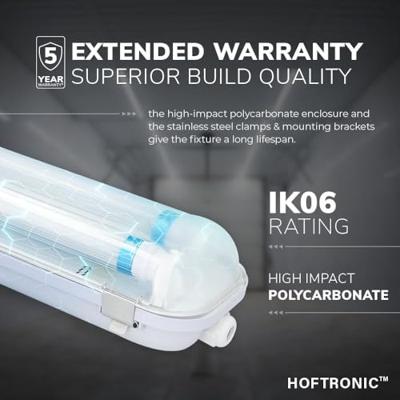 LED TL armatuur 120cm dubbel - T8 (G13) - 36 Watt 5040 lumen (140lm/W) - 3000K warm wit (830) - Koppelbaar - Flikkervrij - IP65 waterdicht - LED TL Lamp LED TL armatuur 120cm dubbel - T8 (G13) - 36 Watt 5040 lumen (140lm/W) - 3000K warm wit (830) - Koppelbaar - Flikkervrij - IP65 waterdicht - LED TL Lamp