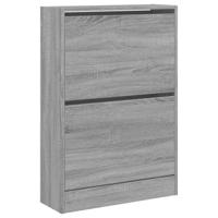 VidaXL Schoenenkast 60x21x87,5 cm bewerkt hout grijs sonoma eikenkleur - thumbnail