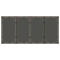Tuintafel met glazen blad 190x90x75 cm poly rattan bruin - thumbnail