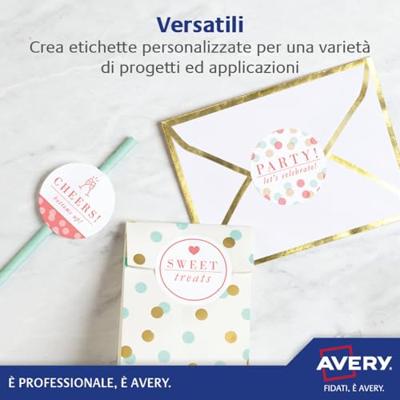 Avery-Zweckform L4744REV-25 96 x 50.8 mm Papier Wit 300 stuk(s) Weer verwijderbaar Universele etiketten Inkt, Laser, Kopie 30 vel DIN A4