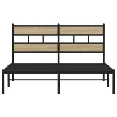 Bedframe zonder matras metaal sonoma eikenkleurig 140x200 cm Bedframe zonder matras metaal sonoma eikenkleurig 140x200 cm