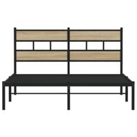 Bedframe zonder matras metaal sonoma eikenkleurig 140x200 cm - thumbnail