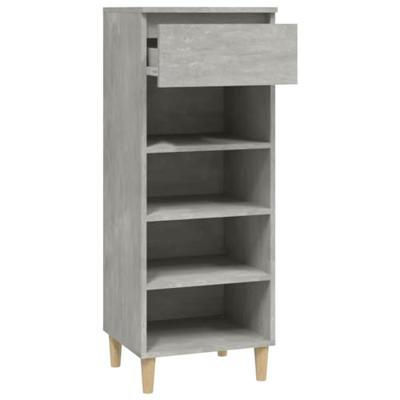 Schoenenkast 40x36x105 cm bewerkt hout betongrijs