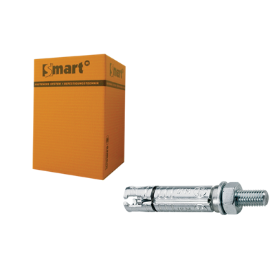 pgb-Europe SMART | Keilbout SMART+ankerstang M12x65x155 Zn | 10 st SM000K0011201553