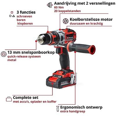 Einhell TE-CD 18 Li-i BL (2x2,0Ah) | Accu Klopboor-/ Schroefmachine | 18V - 4513861 4513861
