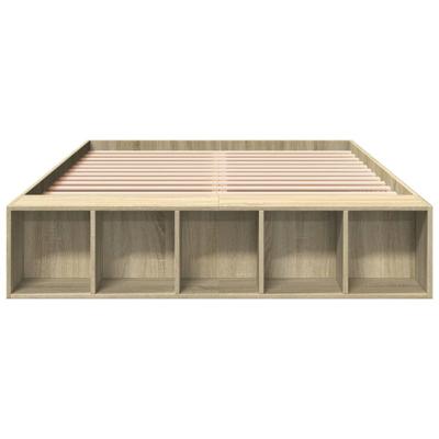 Bedframe bewerkt hout sonoma eikenkleurig 120x190 cm