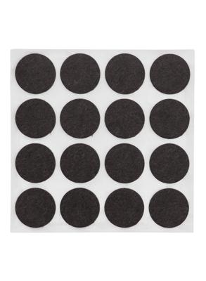 HEMA 16-pak zelfklevende viltglijders (bruin)