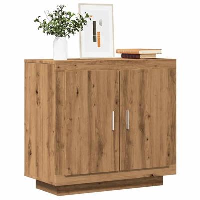 Dressoir 80x40x75 cm bewerkt hout artisanaal eikenkleur