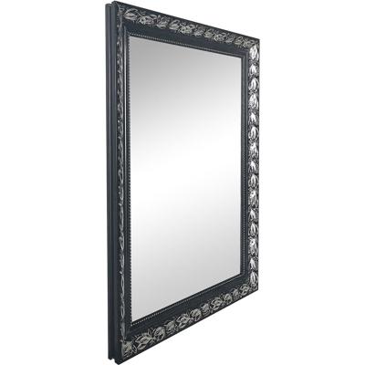 Spiegel - Livion Jonca - 55x70 - Wandspiegel in Frame - Zwart Zilver - Hout