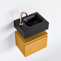 MONDIAZ ANDOR 40cm toiletmeubel ocher. LEX 40cm wastafel urban rechts 1 kraangat - thumbnail