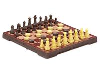 Schaken en Dammen Spelbord Magnetic Cayro C450 Plastic (16 x 16 cm) - thumbnail