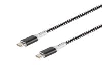 Monoprice Stealth Charge and Sync USB 2.0 Type-C naar Type-C kabel - 3 voet - wit, tot 3A/60 watt, snel opladen - thumbnail