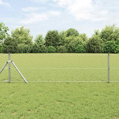 VidaXL Afrasteringspaal zilver 10 x 0,6 m (50 mm gaas) staal VidaXL Afrasteringspaal zilver 10 x 0,6 m (50 mm gaas) staal