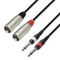 Adam Hall 3 Star TMP 0600 verloopkabel 2x XLR male naar 2x jack mono 6m - thumbnail