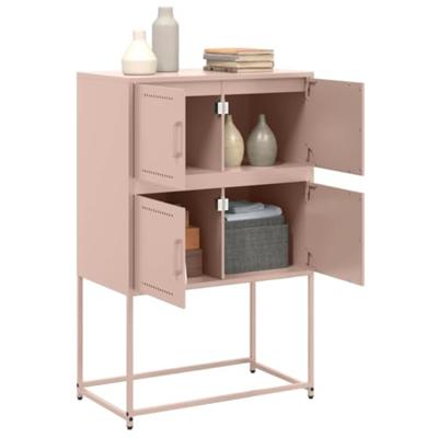 Dressoir 68,5x38,5x107 cm staal roze