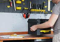 Stanley Gereedschapskoffer 19" met drukslot en lade gereedschapskist - thumbnail