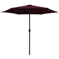 VidaXL Parasol met aluminium paal 270x246 cm bordeauxrood - thumbnail