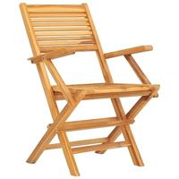Tuinstoelen inklapbaar 2 st 55x62x90 cm massief teakhout - thumbnail